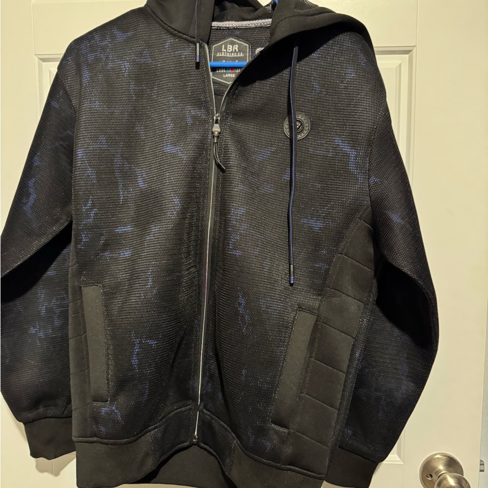 Banana Republic Black and Blue Men's Jacket